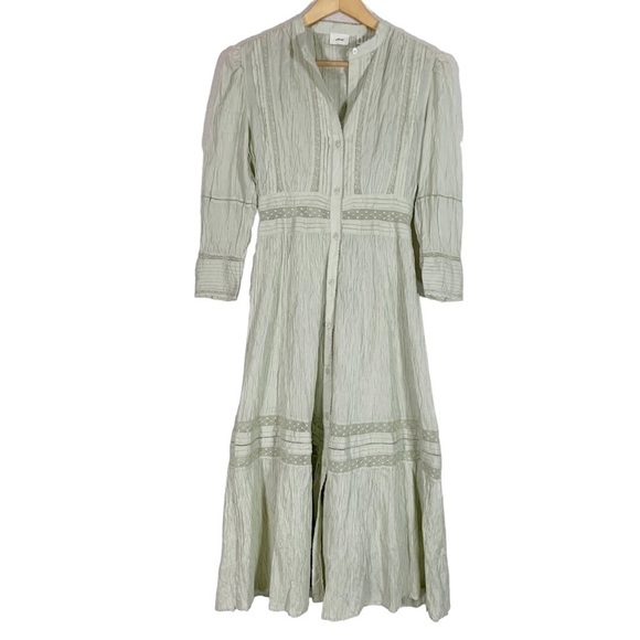 Aritzia Wilfred Neige Long Sleeve Lace Cottagecore Dress Size XS - Picture 2 of 10